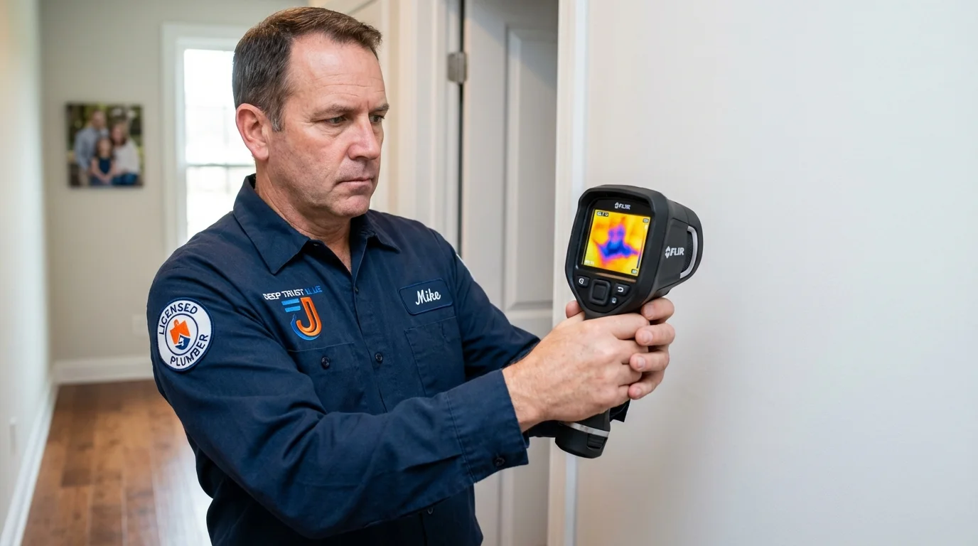 Thermal imaging leak detection by Johns Plumbing LLC in Granby